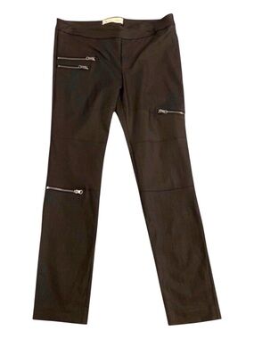 I love Taylor Madison pants ILTM brown silky flattering coated stretch XL layer